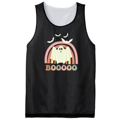 Funny Halloween Cute Ghost Retro Rainbow Spooky Mesh Reversible Basketball Jersey Tank