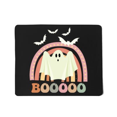 Funny Halloween Cute Ghost Retro Rainbow Spooky Mousepad