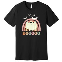 Funny Halloween Cute Ghost Retro Rainbow Spooky Premium T-Shirt