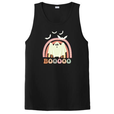 Funny Halloween Cute Ghost Retro Rainbow Spooky PosiCharge Competitor Tank