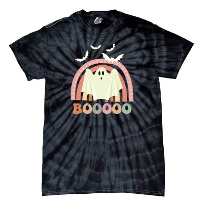 Funny Halloween Cute Ghost Retro Rainbow Spooky Tie-Dye T-Shirt