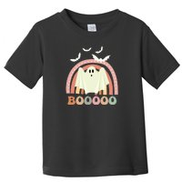 Funny Halloween Cute Ghost Retro Rainbow Spooky Toddler T-Shirt