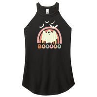 Funny Halloween Cute Ghost Retro Rainbow Spooky Women's Perfect Tri Rocker Tank