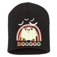 Funny Halloween Cute Ghost Retro Rainbow Spooky Short Acrylic Beanie