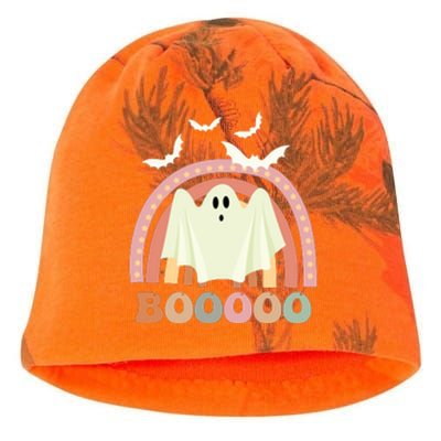 Funny Halloween Cute Ghost Retro Rainbow Spooky Kati - Camo Knit Beanie