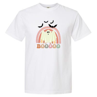 Funny Halloween Cute Ghost Retro Rainbow Spooky Garment-Dyed Heavyweight T-Shirt