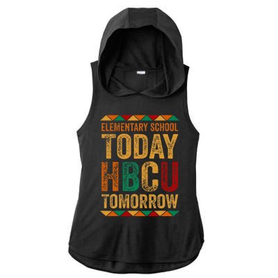 Future Hbcu College Elementary School Today Hbcu Tomorrow Ladies PosiCharge Tri-Blend Wicking Draft Hoodie Tank