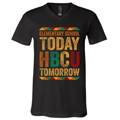 Future Hbcu College Elementary School Today Hbcu Tomorrow V-Neck T-Shirt