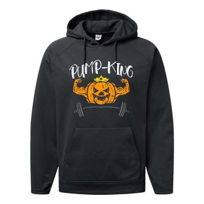 Funny Halloween Costume for Gym Lovers PumpKing Weightlifting Performance Fleece Hoodie