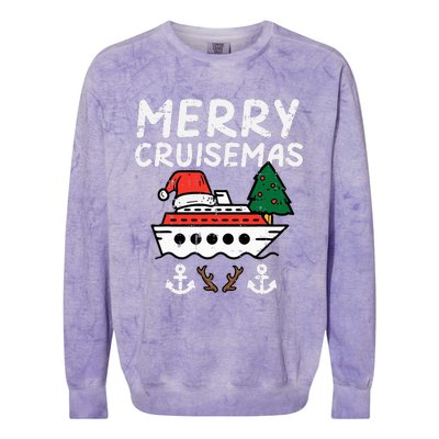 Festive Holiday Cruise Celebration for the Whole Family Colorblast Crewneck Sweatshirt