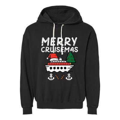 Festive Holiday Cruise Celebration for the Whole Family Garment-Dyed Fleece Hoodie