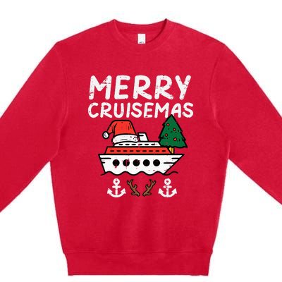 Festive Holiday Cruise Celebration for the Whole Family Premium Crewneck Sweatshirt