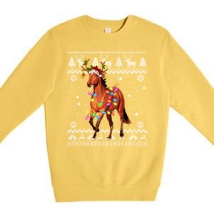 Funny Horse Christmas Gift For Lovers Premium Crewneck Sweatshirt