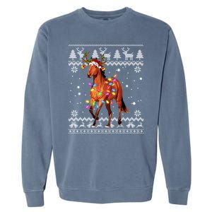 Funny Horse Christmas Gift For Lovers Garment-Dyed Sweatshirt