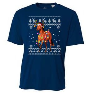 Funny Horse Christmas Gift For Lovers Cooling Performance Crew T-Shirt