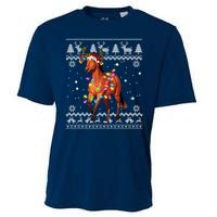 Funny Horse Christmas Gift For Lovers Cooling Performance Crew T-Shirt