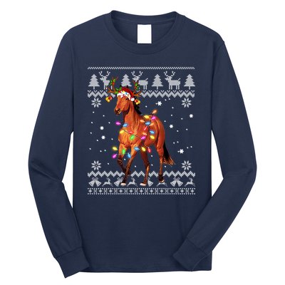 Funny Horse Christmas Gift For Lovers Long Sleeve Shirt