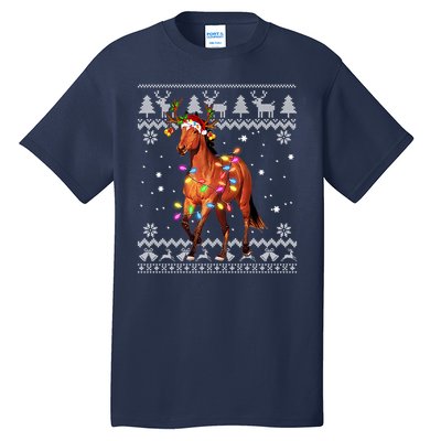 Funny Horse Christmas Gift For Lovers Tall T-Shirt