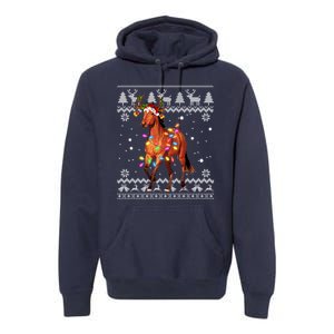 Funny Horse Christmas Gift For Lovers Premium Hoodie