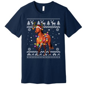 Funny Horse Christmas Gift For Lovers Premium T-Shirt