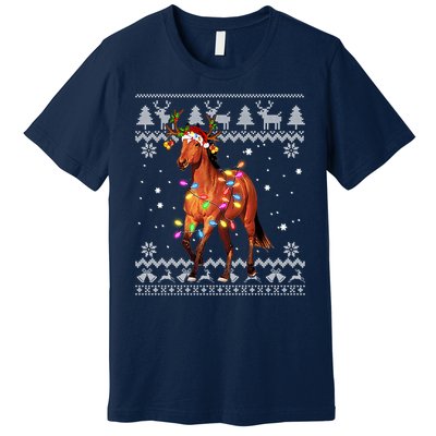 Funny Horse Christmas Gift For Lovers Premium T-Shirt