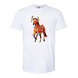 Funny Horse Christmas Gift For Lovers Softstyle CVC T-Shirt