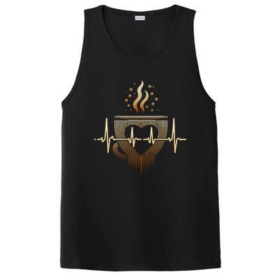 Funny Heartbeat Coffee Coffee Cup Frequency PosiCharge Competitor Tank