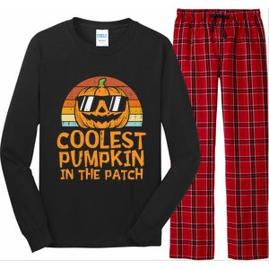 Funny Halloween Coolest Pumpkin In The Patch Cute Gift Long Sleeve Pajama Set