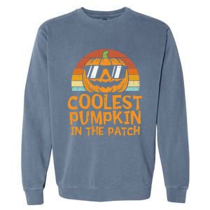 Funny Halloween Coolest Pumpkin In The Patch Cute Gift Garment-Dyed Sweatshirt