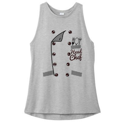 Funny Head Chef Gift Ladies PosiCharge Tri-Blend Wicking Tank