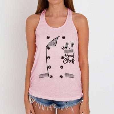 Funny Head Chef Gift Women's Knotted Racerback Tank