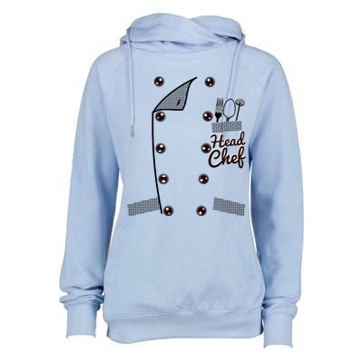 Funny Head Chef Gift Womens Funnel Neck Pullover Hood