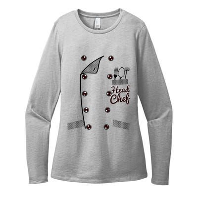 Funny Head Chef Gift Womens CVC Long Sleeve Shirt