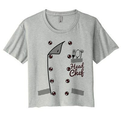 Funny Head Chef Gift Women's Crop Top Tee