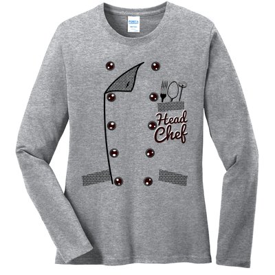 Funny Head Chef Gift Ladies Long Sleeve Shirt