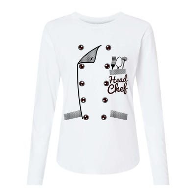 Funny Head Chef Gift Womens Cotton Relaxed Long Sleeve T-Shirt