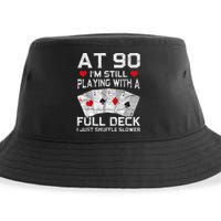 Full House Card Hand 90th Birthday 90 Year Old Cards Gift Sustainable Bucket Hat