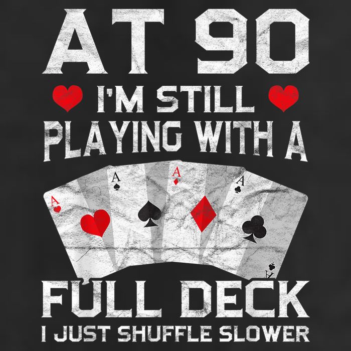 Full House Card Hand 90th Birthday 90 Year Old Cards Gift Hat