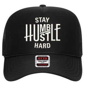 Funny Hustle Design For Men And Women Cool Humble Family High Crown Mesh Back Trucker Hat