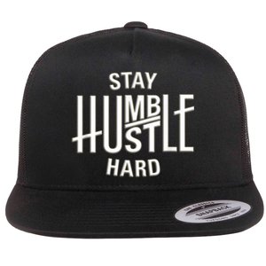 Funny Hustle Design For Men And Women Cool Humble Family Flat Bill Trucker Hat