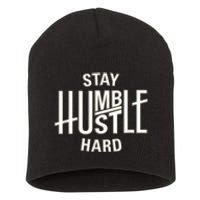 Funny Hustle Design For Men And Women Cool Humble Family Short Acrylic Beanie