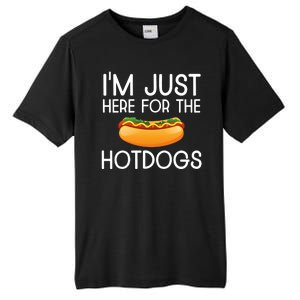 Funny Hot Dog Lover Hotdog Im Just Here For The Hot Dogs Tall Fusion ChromaSoft Performance T-Shirt