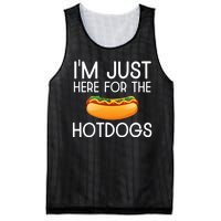 Funny Hot Dog Lover Hotdog Im Just Here For The Hot Dogs Mesh Reversible Basketball Jersey Tank