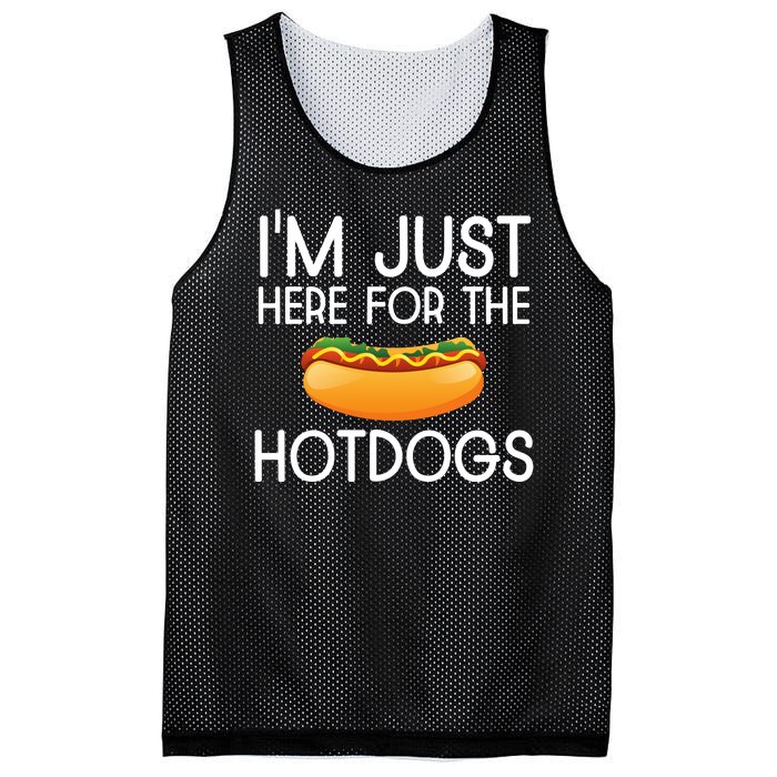 Funny Hot Dog Lover Hotdog Im Just Here For The Hot Dogs Mesh Reversible Basketball Jersey Tank