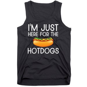 Funny Hot Dog Lover Hotdog Im Just Here For The Hot Dogs Tank Top