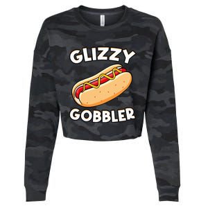 Funny Hot Dog Glizzy Gobbler Number One Glizzy Gladiator Cropped Pullover Crew