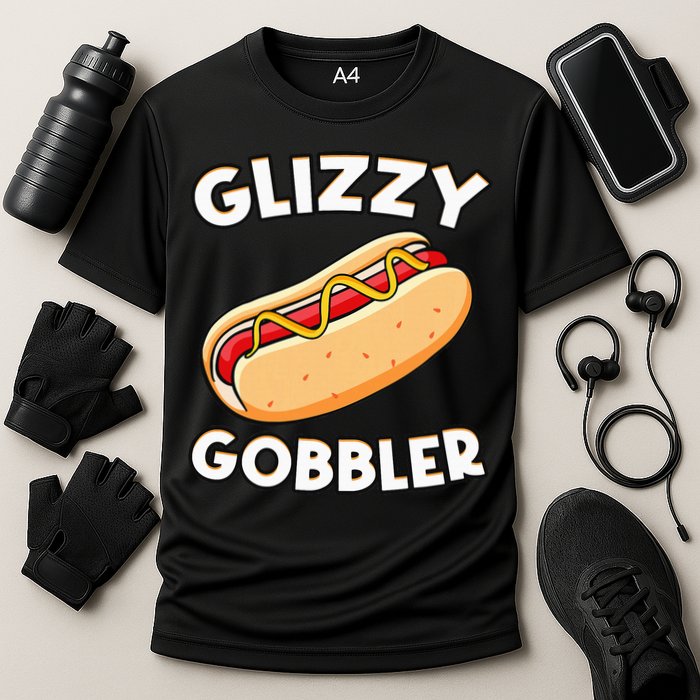 Funny Hot Dog Glizzy Gobbler Number One Glizzy Gladiator Cooling Performance Crew T-Shirt