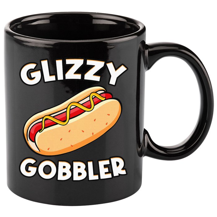 Funny Hot Dog Glizzy Gobbler Number One Glizzy Gladiator 11oz C Handle Ceramic Mug
