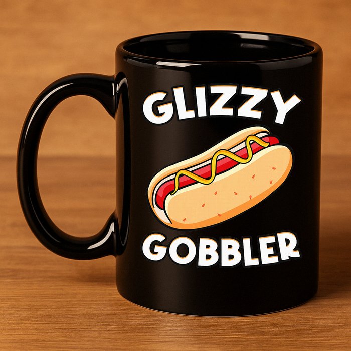 Funny Hot Dog Glizzy Gobbler Number One Glizzy Gladiator 11oz C Handle Ceramic Mug
