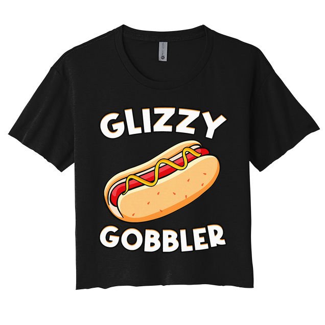Funny Hot Dog Glizzy Gobbler Number One Glizzy Gladiator Crop Top